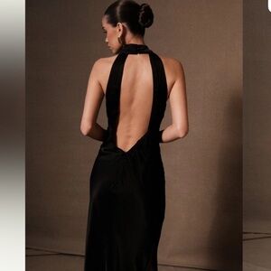 Meshki Black Backless Dress